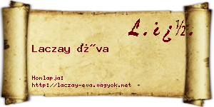 Laczay Éva névjegykártya