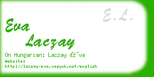 eva laczay business card